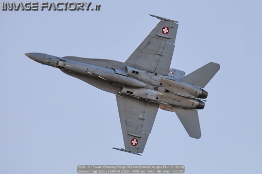 2009-10-07 Axalp Shooting Range 0524 McDonnell Douglas FA-18C Hornet